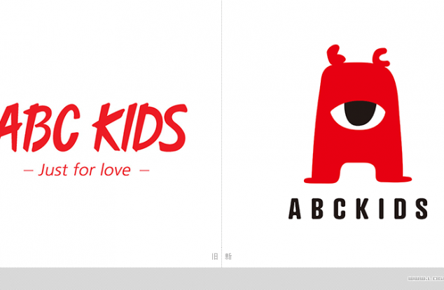 国内童鞋服装品牌ABC KIDS推出全新LOGO。
