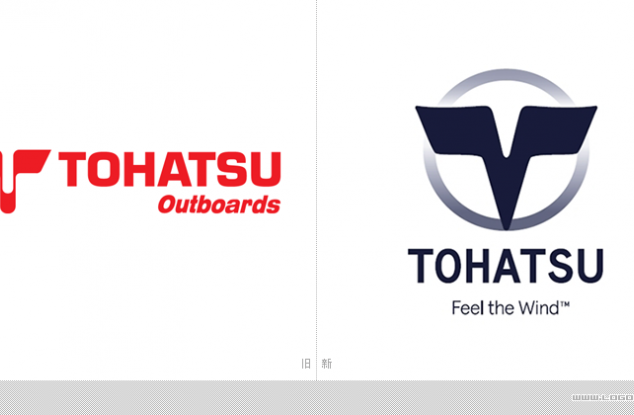日本海上机械制造商Tohatsu推出全新LOGO。
