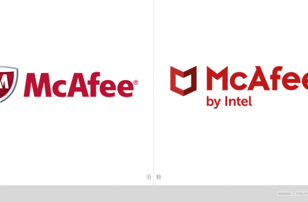跨国计算机安全软件公司McAfee更换了新LOGO
