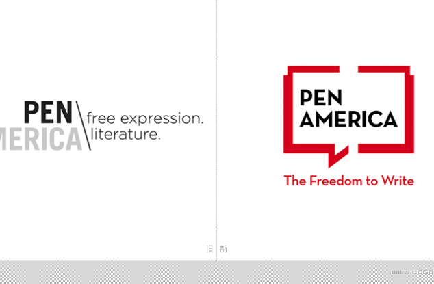 PEN American的新LOGO强调对话和自由。

